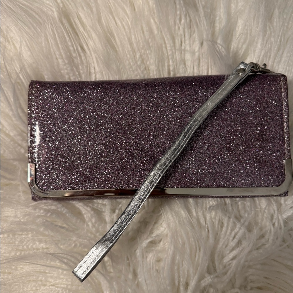 Source Unknown Sparkling Purple Wristlet